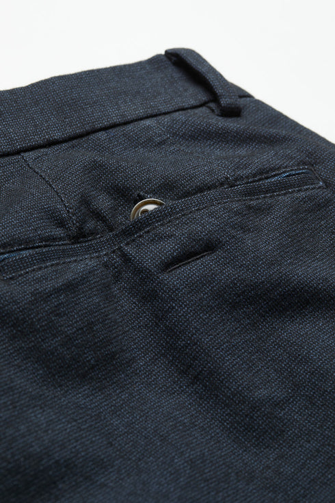 Navy Yarn Dyed Stretch Pants